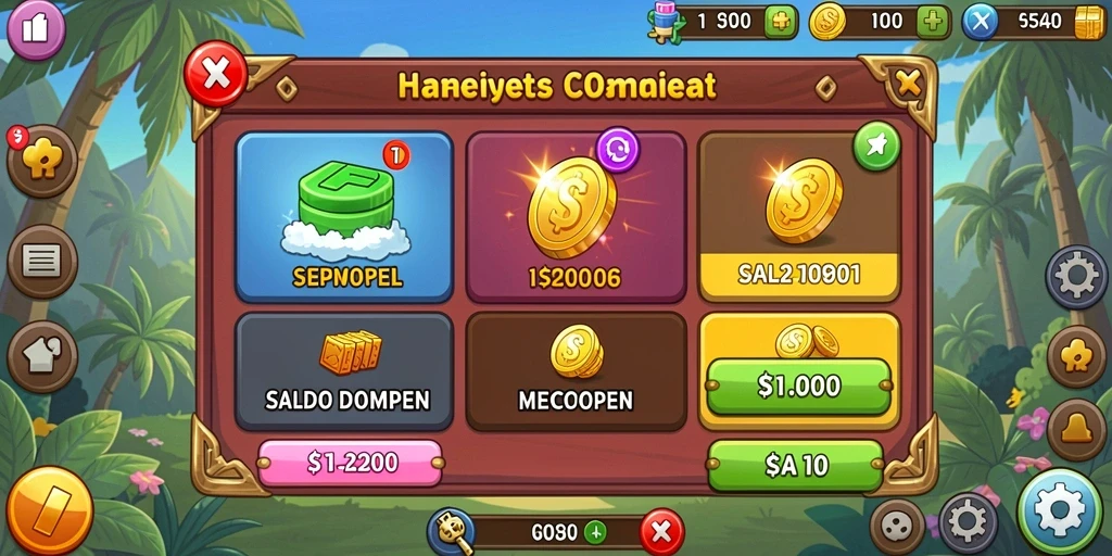 Tampilan awal game yang menarik dan intuitif.