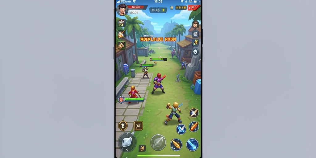 Screenshot menampilkan grafis permainan yang cerah dan menarik.