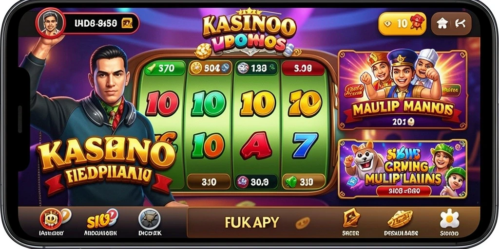 Screenshot menunjukkan karakter utama dalam desain yang fantastis.