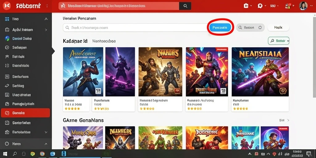 Tampilan awal yang menarik dengan navigasi yang mudah.